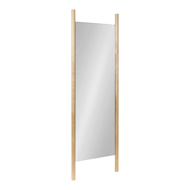 Kate and Laurel Findlay Transitional Wood Wall Leaner Mirror, 21x67, Natural Finish, Scandinavian Style Full Length Mirror