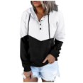thumbnail image 1 of Sudadera informal de manga larga con capucha y estampado de rayas a la moda para mujer Pompotops  gfhjh12550, 1 of 6
