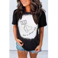 thumbnail image 2 of ABPHQTO Camiseta de manga corta con estampado de vaca BEEF marrón para mujer, 2 of 5