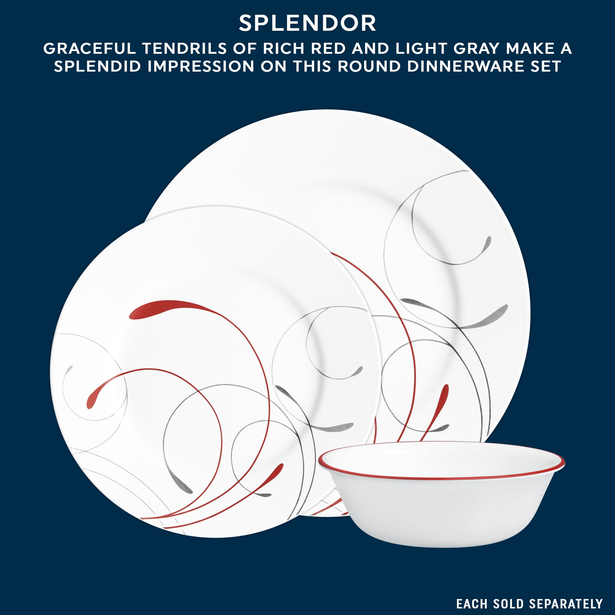 Corelle Splendor 18 oz Glass Cereal/Soup Bowl (Set of 6)