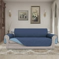 thumbnail image 2 of Easy-Going Reversible Sofa Slipcover Water Resistant Couch Cover, Oversized Sofa, Dark Blue/Light Blue, 2 of 7