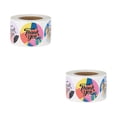 thumbnail image 1 of maskred 500 Pieces Colorful Thank Stickers Labels 5 for Birthday Party 1 Roll 1.5 Inch 2Set, 1 of 6