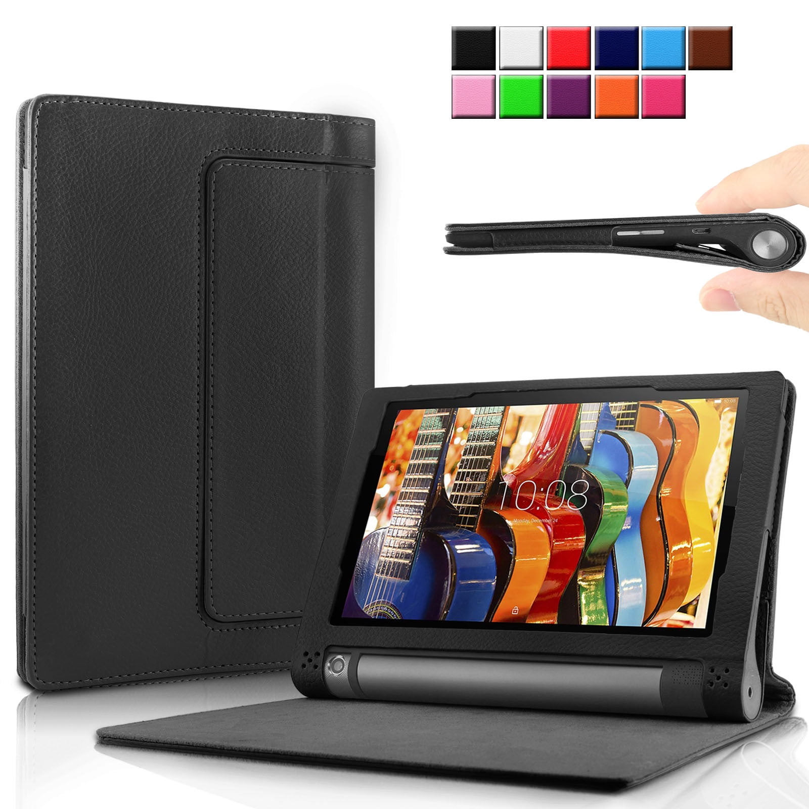 Infiland Folio PU Leather Cover Case For Lenovo Yoga Tab 3 10 10.1Inch