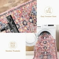 thumbnail image 7 of Findosom 2'x10' Vintage Runner Rug 0.4" Distressed Hallway Rug Non Slip Laundry Runner Rug Decor Rug Washable Runner Rug Kitchen Floor Mat Entryway Rug Runner for Laundry Kitchen Entryway, Pink, 7 of 7