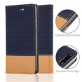thumbnail image 4 of Huawei P10 PLUS Étui de Protection - Aspect jeans avec Fonction Support et Compartiment pour Cartes, 4 of 5