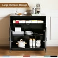 thumbnail image 6 of Pusnapku 31" Buffet Sideboard Cabinet, Morden Entryway Table with Adjustable Shelf and 2 Doors, Wood Credenza, Accent Cabinet for Kitchen, Living Room, 6 of 9