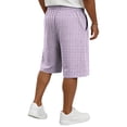 thumbnail image 5 of Resicozy Mens Shorts Casual Lounge Summer Beach Vacation Shorts Comfy Plaid Short with Pocket Purple L, 5 of 5