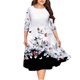 thumbnail image 2 of ICHUANYI Liquidación Mujer Moda Temperamento Mangas Impresas Cuello Redondo Vestido De Gran Tamaño ICHUANYI WER202308251909, 2 of 8