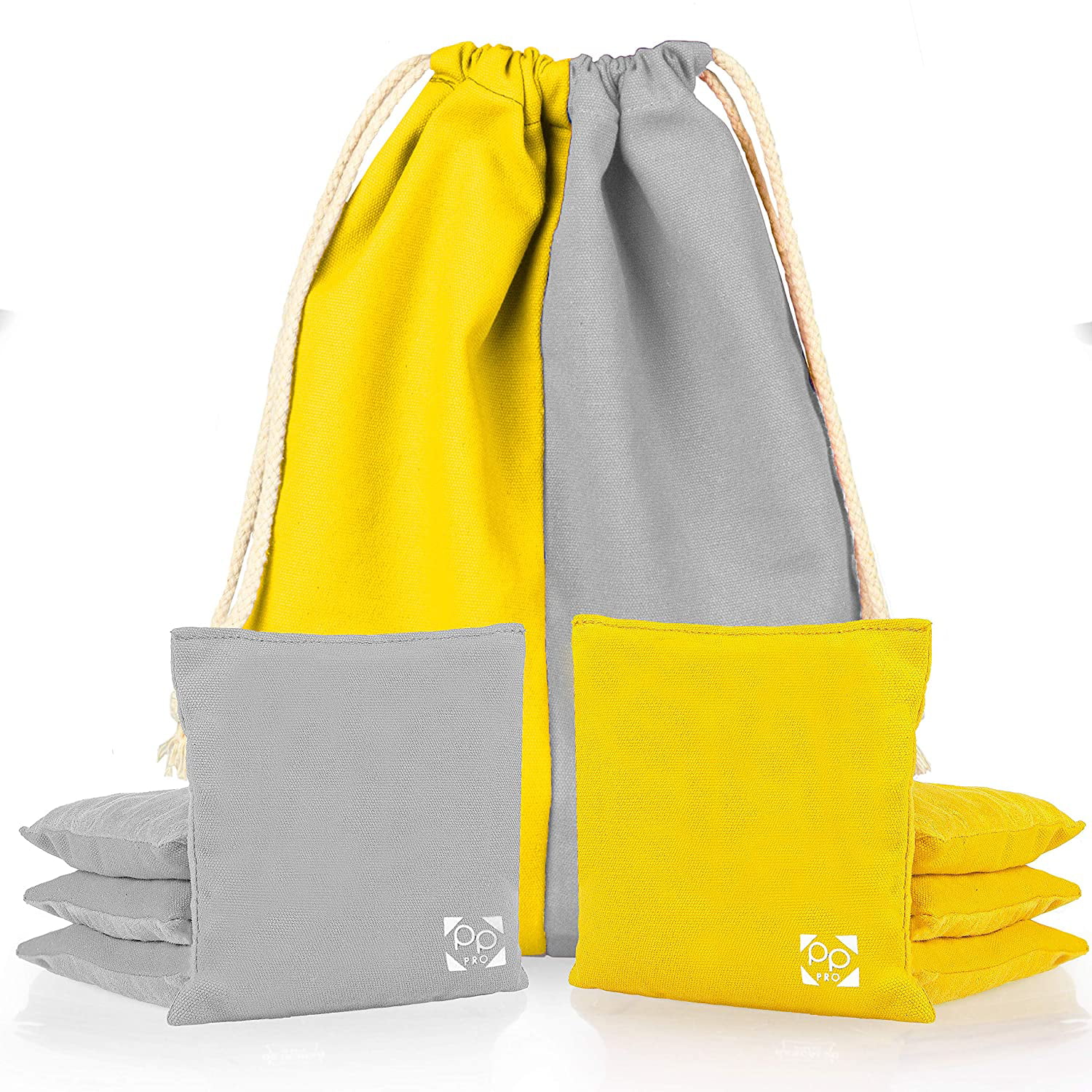 Set of 8 WEATHER CORNHOLE BAGS PICK 2 COLORS WITH DRAWSTRING CARRYING TOTE!!! 