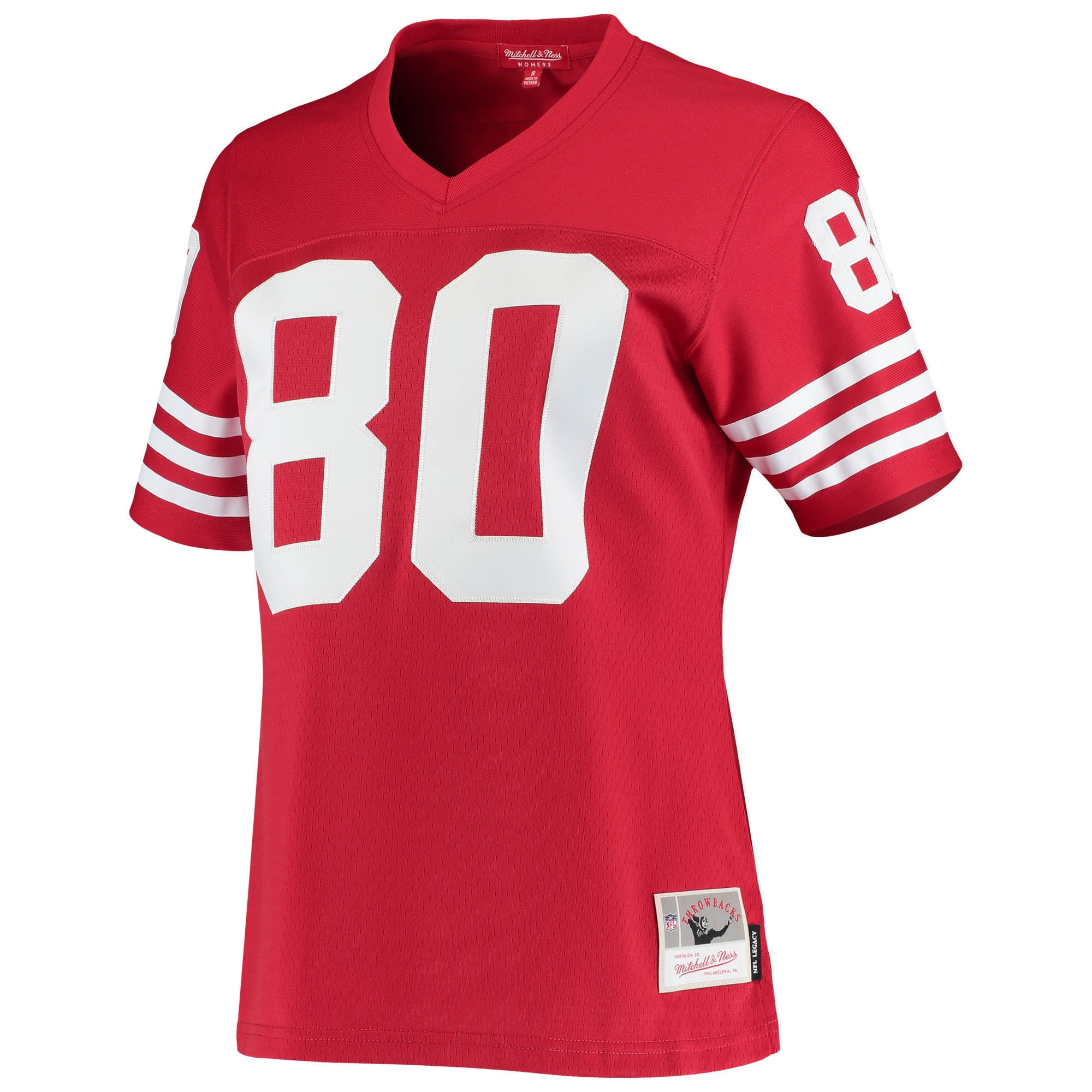 Jerry Rice San Francisco 49ers Autographed Red Mitchell & Ness Replica  Jersey with HOF 2010 Inscription