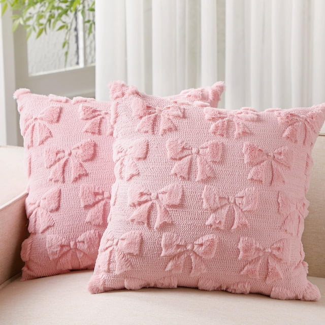 Fundas de Almohada Mixweer Coquette Rosa Oscuro Poliéster 45x45 cm