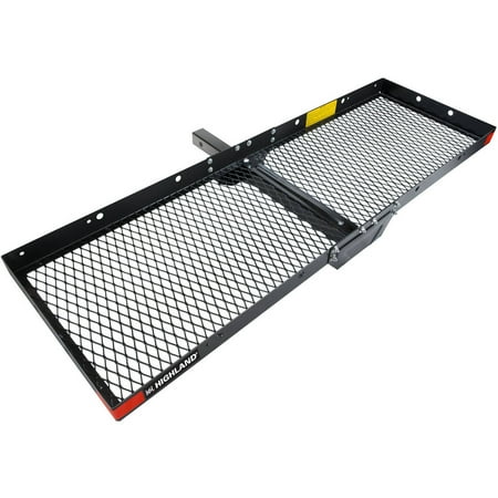 Highland Steel Hitch Mounted Cargo Tray, Black (Best Rated Hitch Cargo Carrier)