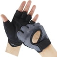 thumbnail image 1 of Guantes de entrenamiento con soporte para muñeca para mujeres y hombres, guantes de levantamiento de pesas, guantes de gimnasio sin dedos para ciclismo, entrenamiento, flexiones M, 1 of 5