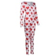 thumbnail image 3 of Hirigin Womens One Piece Sleepwear Cartoons Print Pajamas Jumpsuit Rompers, 3 of 4