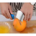 thumbnail image 5 of Protector de dedos para cortar herramientas de cocina, Protector de dedos de acero inoxidable, evita daños al cortar y cortar en cubitos, 2 uds., 5 of 5