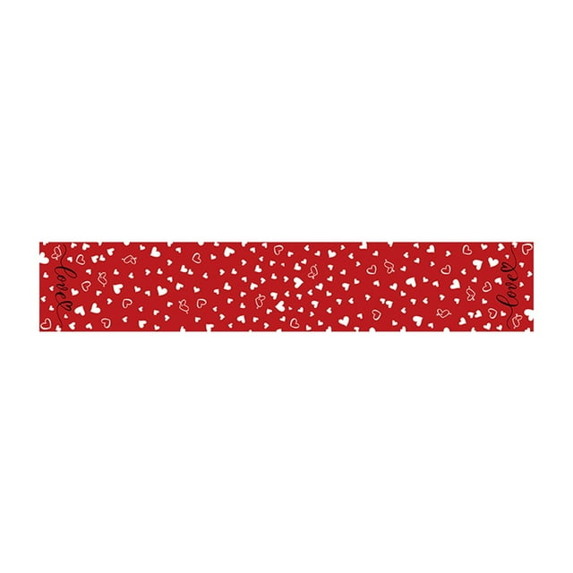 WMQPNNS New Trending Valentine's Day Table Banner Classic Valentine's Day Tablecloth for Living Room Kitchen
