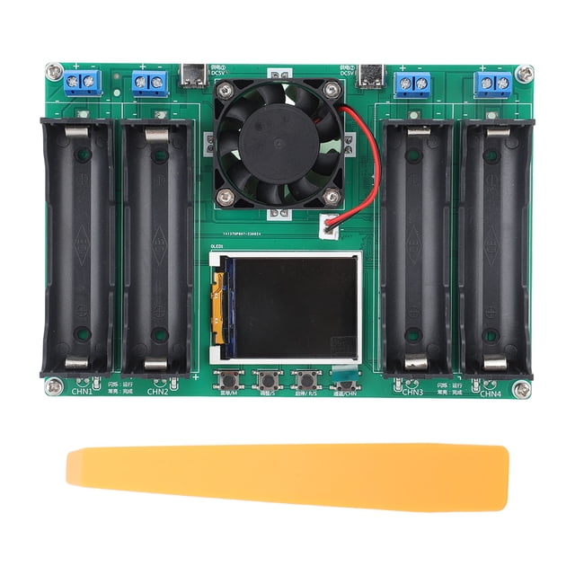 Probador De Capacidad De Batería, DC 5V 4 Canales 18650 Probador De Batería Monitor De Capacidad De Batería Carga Cíclica Automática Descarga Medidor De Resistencia Interna