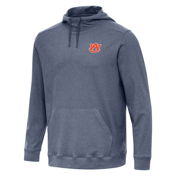 Men's Antigua Heather Navy Auburn Tigers Cloud Pullover Hoodie