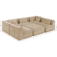 thumbnail image 6 of Meridian Furniture Stellar 114" Beige Chenille Fabric 6Pc. Modular Sectional, 6 of 6