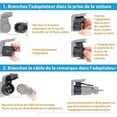 thumbnail image 4 of Adaptador de conector de remolque universal de 13 pines a 7 pines, color negro, compatible con automóviles, remolques, camiones y caravanas, 4 of 5