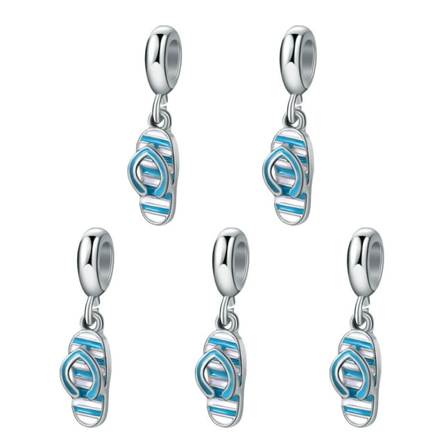 5pcs Metal Slipper Charms Pendants Decorative Slipper Pendants for Bracelet
