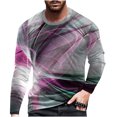 thumbnail image 2 of Lilgiuy Men Casual Round Neck Short Sleeve Pullover Line 3D Printed T-Shirt Blouse Streetwear, 2 of 5