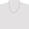 thumbnail image 4 of Finest Gold Sterling Silver Rhodium-Plated 1.25 mm Round Box Chain, 4 of 4