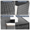 thumbnail image 4 of CONCETTA 4-Piece Patio Furniture Set, Wicker Outdoor PE Rattan Furniture with Coffee Table & Washable Cushion, Compact Bistro Conversation Seating for Balcony, Garden, Poolside, Porch - Brown, 4 of 8