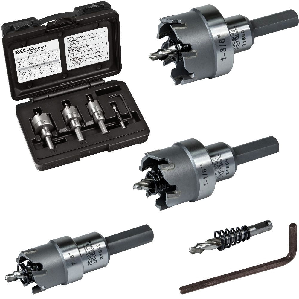 Klein Tools 31872 - Carbide Hole Cutter Set 4 Piece