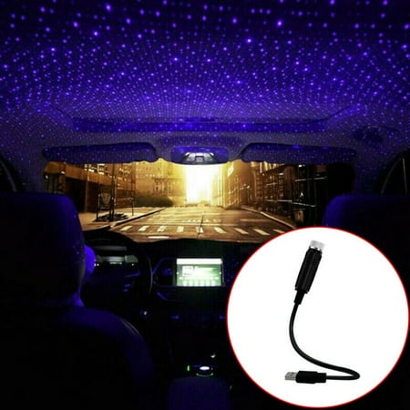 

YEDYLY USB Car Interior LED Atmosphere Star Lamp Ambient Star Night Light Projector
