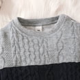 thumbnail image 6 of JIAYUE Boys Outfit Set Long Sleeve Color Block Knit Jacquard Sweatshirt Pants 2 Piece Set For Kids 6 Months To 3 Years Old Stylish Wear, 6 of 8