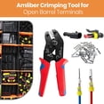 thumbnail image 5 of Wire Crimping Tool with Ratchet,  Ratchet Wire Crimper Tool for Open Barrel Terminal Connectors, Electrical Crimping Tool for Deutsch DELPHI AMP Dupont TYCO Terminals, 24-14 AWG, 5 of 7