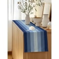 thumbnail image 5 of Table Runner 108 Inches Long for Kitchen Dining, Navy Blue Ombre Dresser Scarf Farmhouse, Dining Table Decorations for Wedding/Parties, Gradient Navy Blue Woods Farmhouse 13 x 108 In, 5 of 9