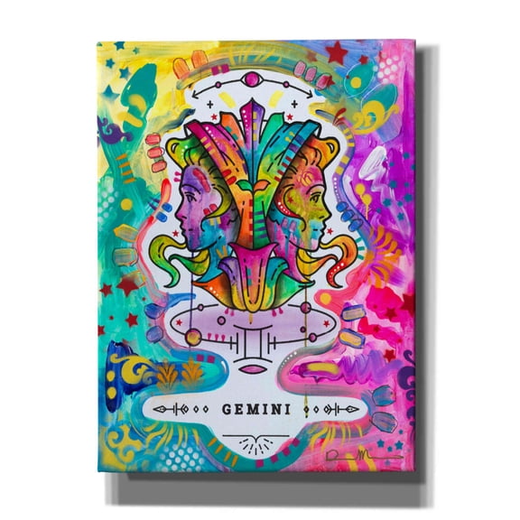 Epic Graffiti 'Gemini' by Dean Russo, Canvas Wall Art, 40"x54"