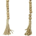thumbnail image 4 of DecMode Handmade Hexagon Metallic Carved Geometric Long Gold Mango Wood Garland with Tassel, 4 of 7