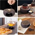 thumbnail image 4 of Ceramic teapot warmer, ceramic warmer, tea warmer with 3 candles and cushions, teapot warmer, warmer for beverages, tea, milk, 4 of 5