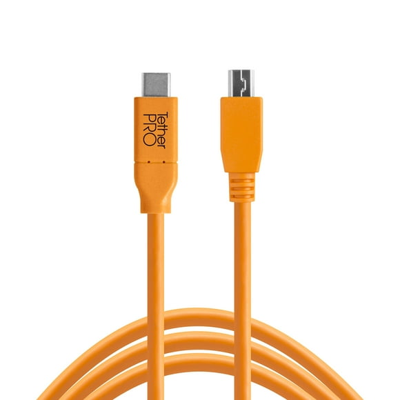 Cable Tether Tools TetherPro USB-C a 2.0 Mini-B de 5 pines y 4,6 m
