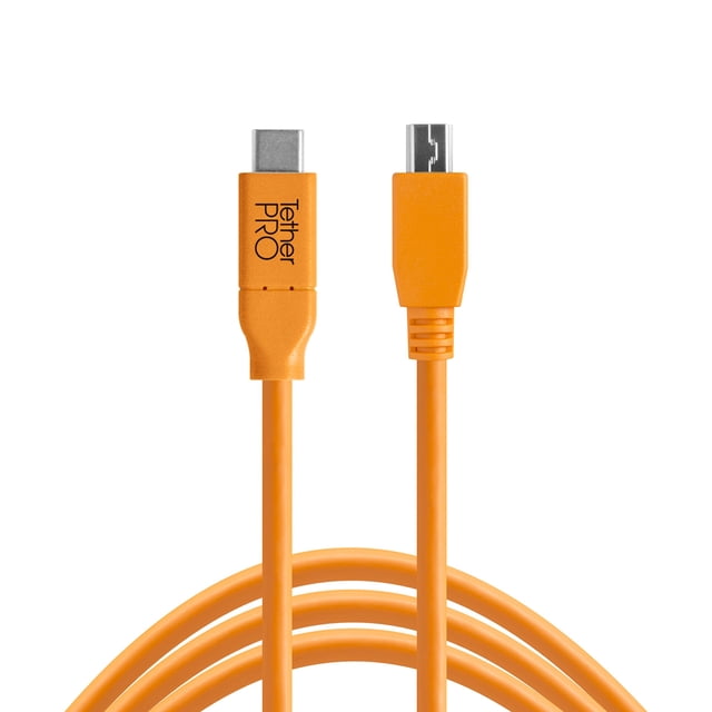 Cable Tether Tools TetherPro USB-C a 2.0 Mini-B de 5 pines y 4,6 m