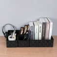 thumbnail image 7 of 4 Pack Woven Storage Baskets for Organizing, Small Decorative Baskets Cube Bin Tidy for Closet Desktop Bathroom Bedroom, Black, 7 of 7