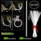 thumbnail image 2 of Pulseras y collares Glow Stick YOFOBU, 300 unidades, blancos, 20 cm, 2 of 7