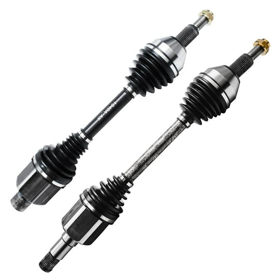 Detroit Axle - Pair Front CV Axle Shafts for Volkswagen Routan Dodge Grand Caravan Chrysler Town & Country Ram C/V, 2 CV Axle Shafts Assembly Replacement
