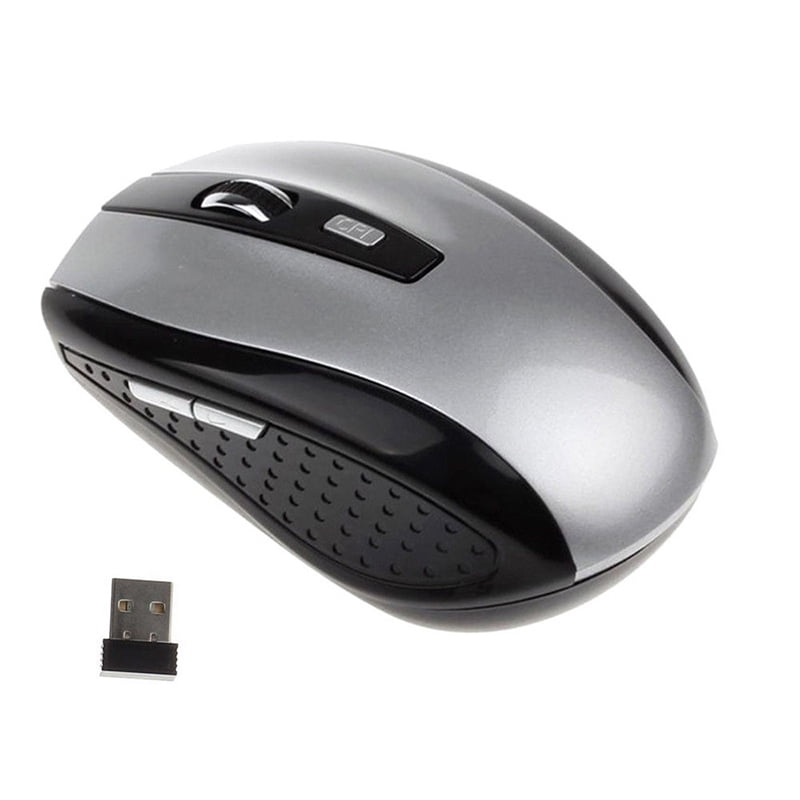 2.4GHZ Portable Wireless Mouse Cordless Optical Scroll Mouse for PC Laptop Silver