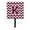Maroon & White, variant on Letter K Chevron Maroon & White Leash or Key Holder, 6 x 1.25 x 4.25 in.