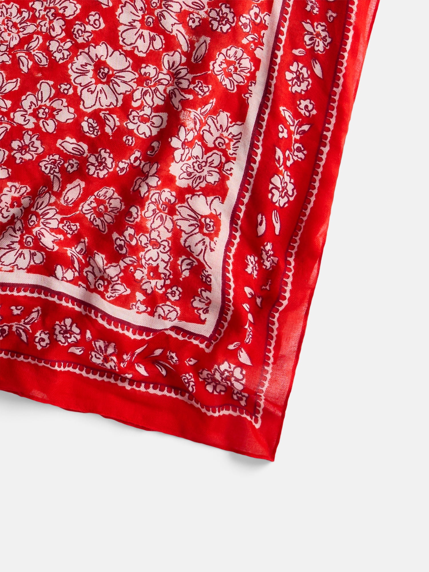 Scenario Women's Printed Square Scarf, Red