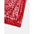 thumbnail image 3 of Scenario Women's Printed Square Scarf, Red, 3 of 3