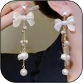 thumbnail image 1 of Pendientes para mujer con diamantes de imitación y cadena de cristal brillante, pendientes de borla para el día de San Valentín, pendientes de tuerca, joyería en forma de lágrima, regalo para ella, 1 of 4