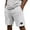 White, variant on CIENVNSTG Waffle Shorts for Men Lightweight Classic Style Athletic Sweat Bottoms Elastic Drawstring Waist Summer Beach Casual Short Pants with Pockets Dark Green XXXXL