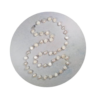 Genuine Cultured Freshwater Pearl Bracelet - White Pearl Station Dangle, Lobster Clasp, 7.25" To 8.5"