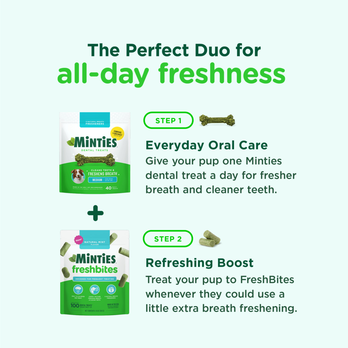 Minties FreshBites Dental Dog Treats, 100 Count photo 2