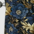 thumbnail image 3 of Designart "Enigmatic Blue Illusion" Damask Blackout Curtain Single Panel, 3 of 4
